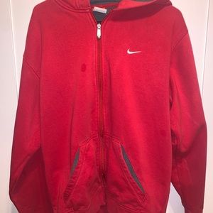 Nike Men’s Red Zip Up Sweatshirt